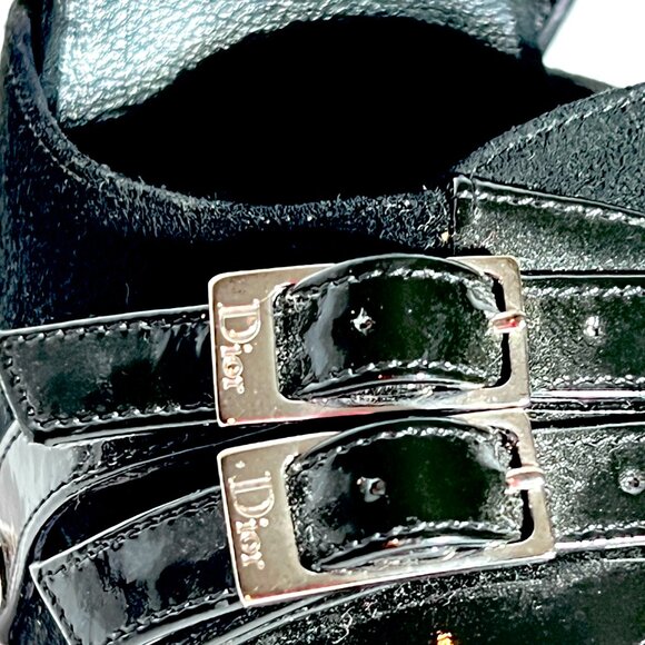 Dior by John Galliano 2003 Black Patent & Suede D'Orsay Platform Pump EU 38 US 8 - Picture 13 of 16